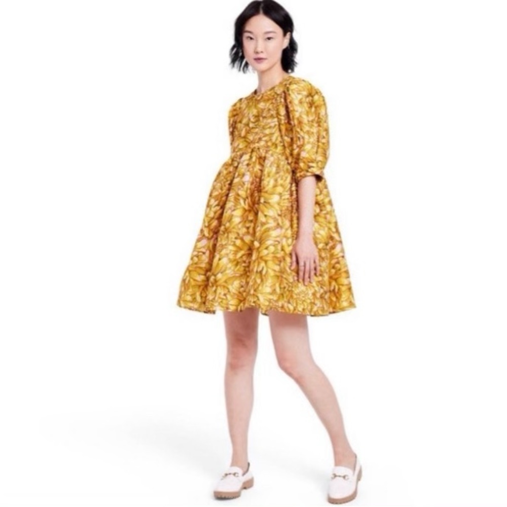 Kika Vargas Women’s Dress Mini 2X or 1x Yellow, Gold - Picture 3 of 16